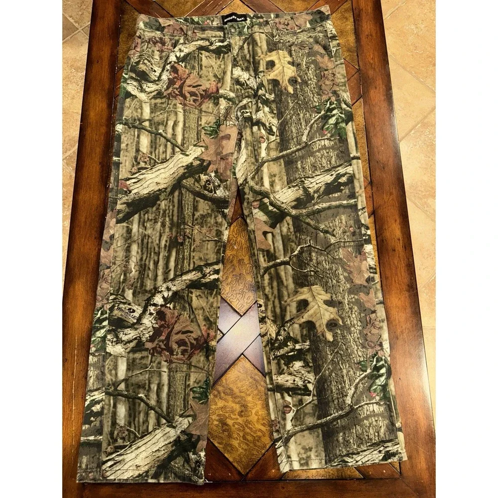 VINTAGE CAMO MOSSY‎ OAK BREAK UP INFINITY MEN'S 38x32 COTTON CARGO PANTS